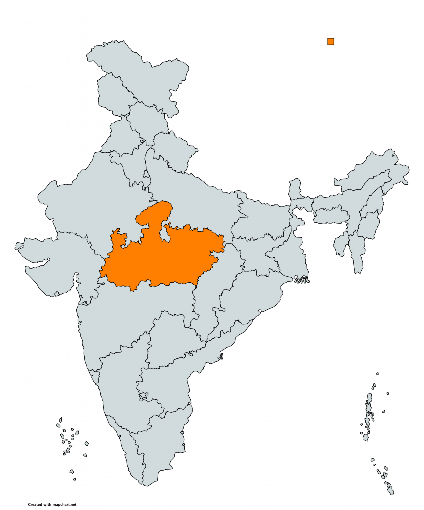 Madhya Pradesh Map Highlighted